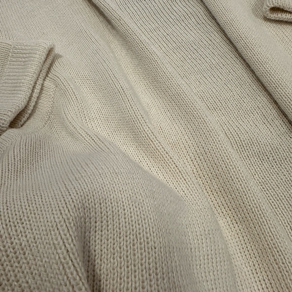 Simply Natural alpaca blend made in Peru long cream open cardigan spring - Picture 5 of 7